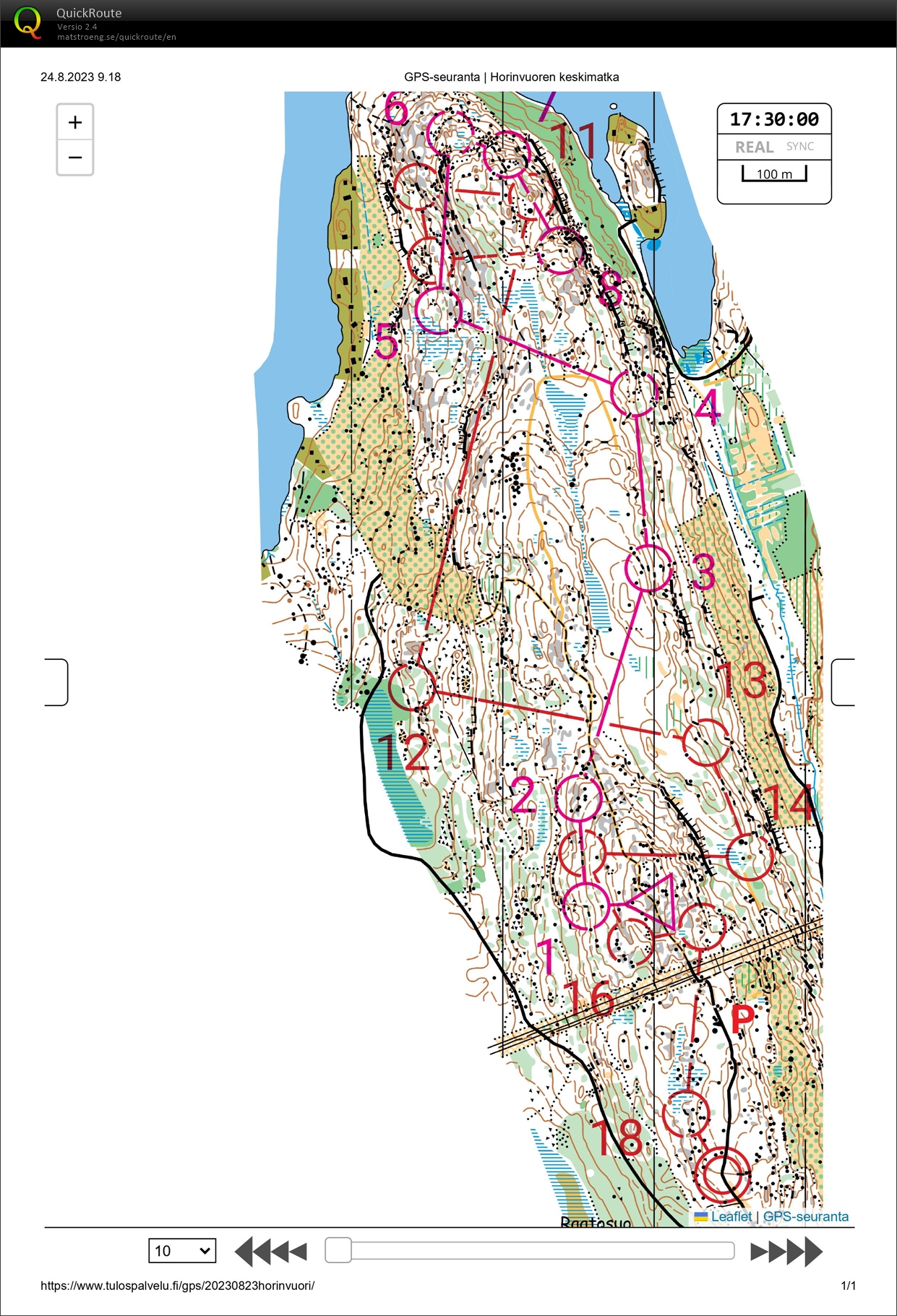 Horinvuoren keskimatka (2023-08-23)