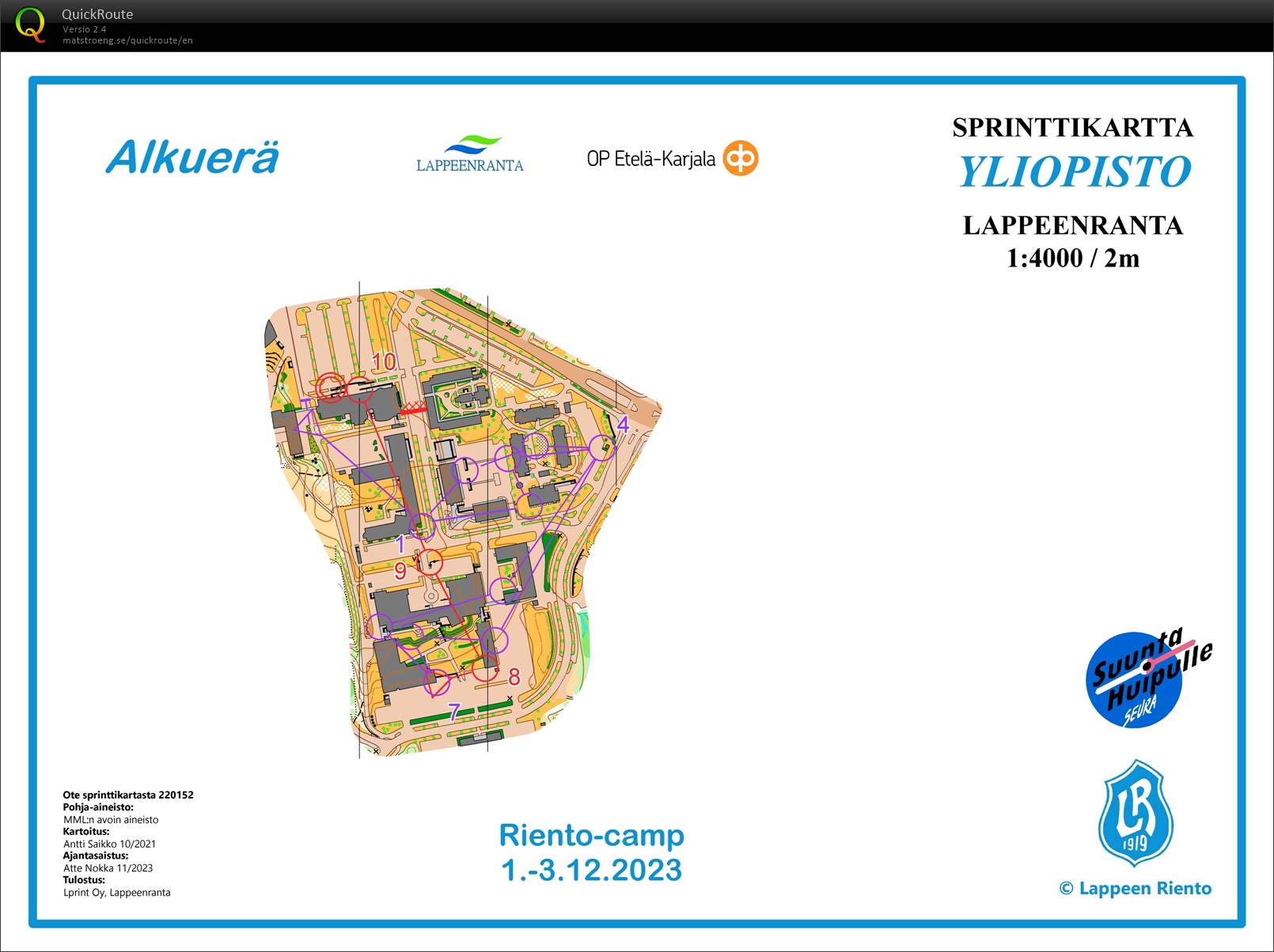 Sprintti Yliopisto Alkuerä (02.12.2023)